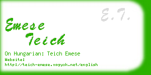 emese teich business card